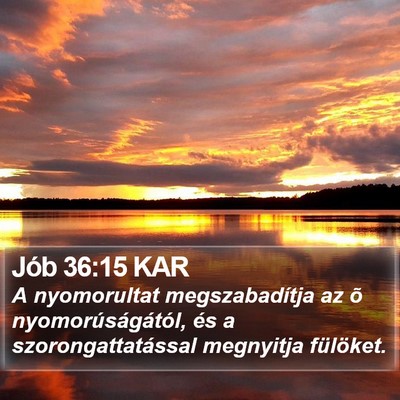 Jób 36:15 KAR Bible Verse Image