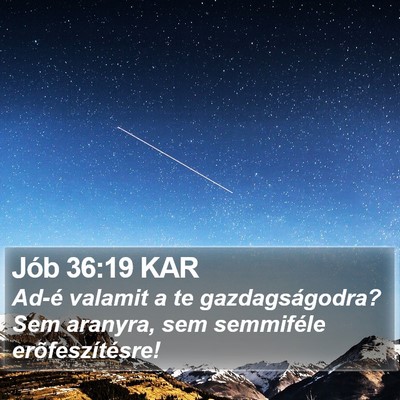Jób 36:19 KAR Bible Verse Image