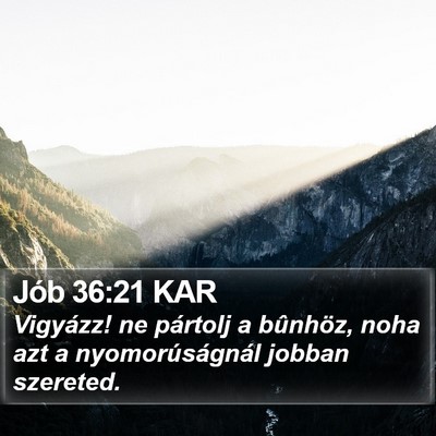 Jób 36:21 KAR Bible Verse Image