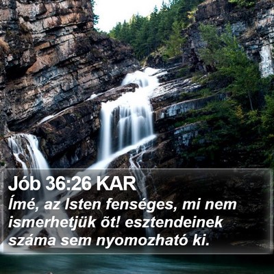 Jób 36:26 KAR Bible Verse Image