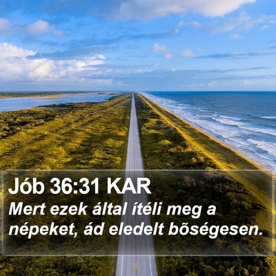 Jób 36:31 KAR Bible Verse Image