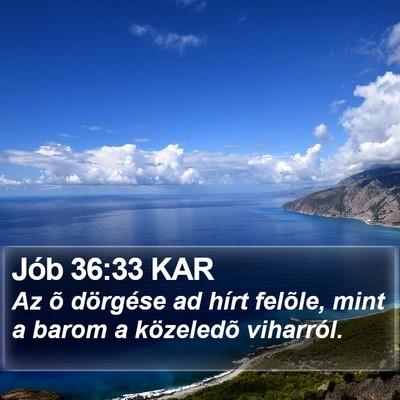 Jób 36:33 KAR Bible Verse Image