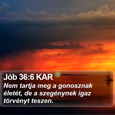 Jób 36:6 KAR Bible Verse Image
