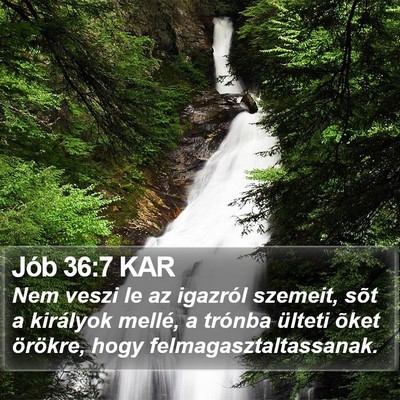 Jób 36:7 KAR Bible Verse Image