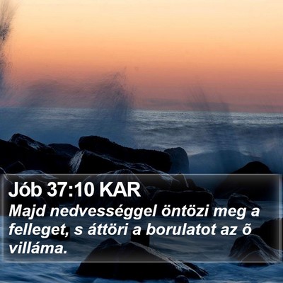Jób 37:10 KAR Bible Verse Image