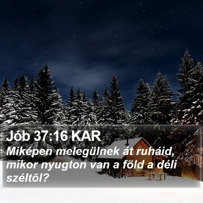 Jób 37:16 KAR Bible Verse Image