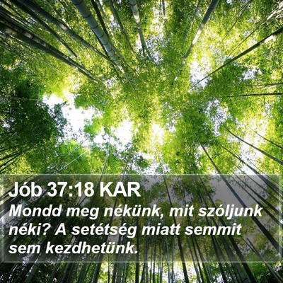 Jób 37:18 KAR Bible Verse Image