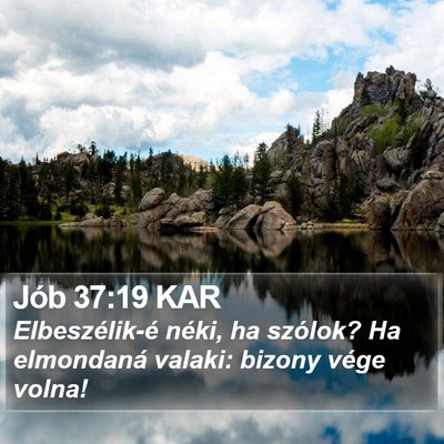 Jób 37:19 KAR Bible Verse Image