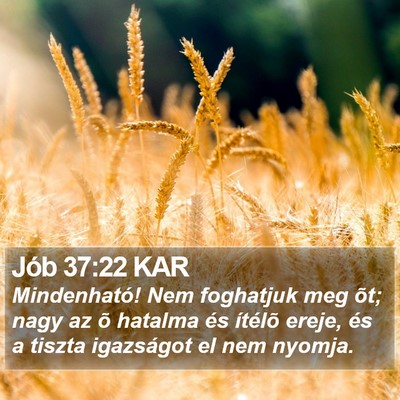 Jób 37:22 KAR Bible Verse Image