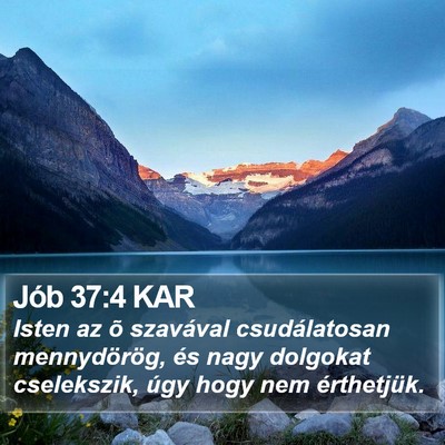 Jób 37:4 KAR Bible Verse Image