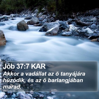 Jób 37:7 KAR Bible Verse Image