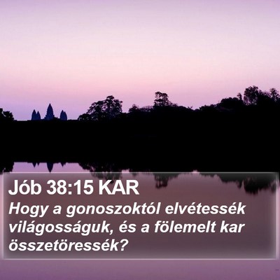 Jób 38:15 KAR Bible Verse Image