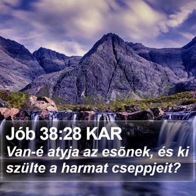 Jób 38:28 KAR Bible Verse Image