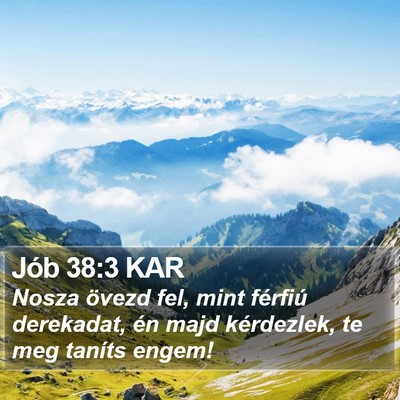 Jób 38:3 KAR Bible Verse Image