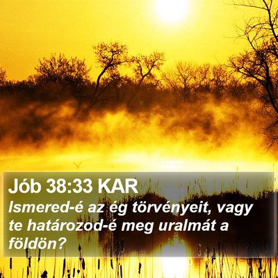 Jób 38:33 KAR Bible Verse Image