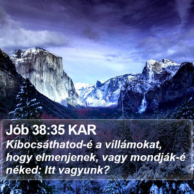 Jób 38:35 KAR Bible Verse Image