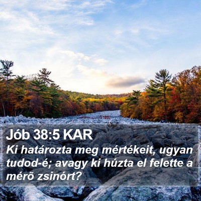 Jób 38:5 KAR Bible Verse Image