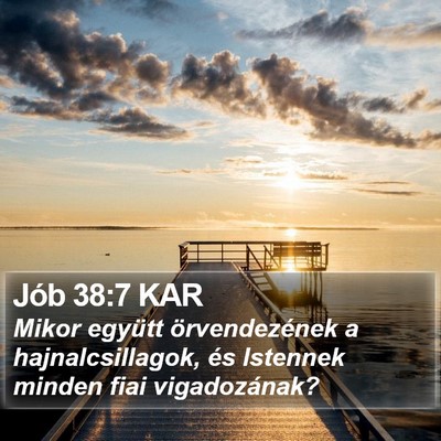 Jób 38:7 KAR Bible Verse Image