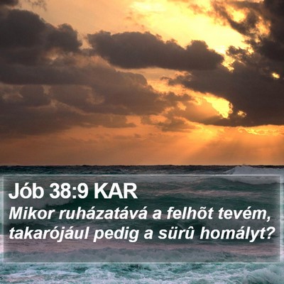 Jób 38:9 KAR Bible Verse Image