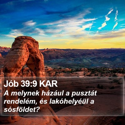 Jób 39:9 KAR Bible Verse Image