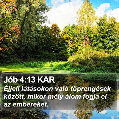Jób 4:13 KAR Bible Verse Image
