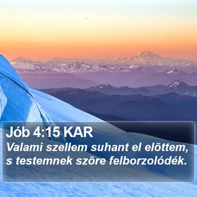 Jób 4:15 KAR Bible Verse Image