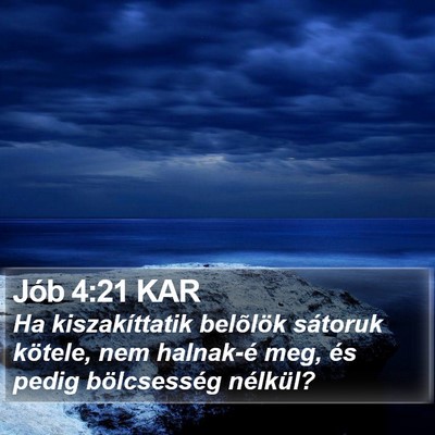 Jób 4:21 KAR Bible Verse Image