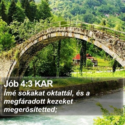 Jób 4:3 KAR Bible Verse Image