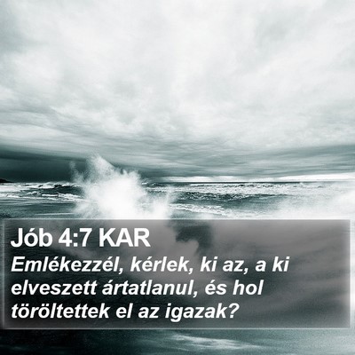 Jób 4:7 KAR Bible Verse Image
