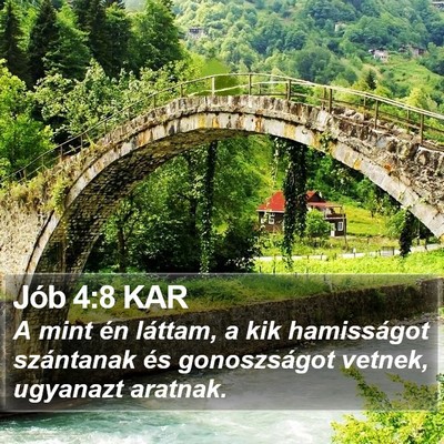 Jób 4:8 KAR Bible Verse Image