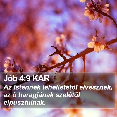 Jób 4:9 KAR Bible Verse Image