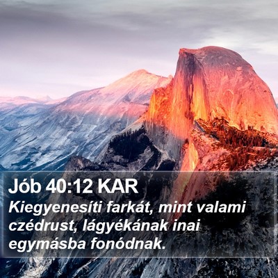 Jób 40:12 KAR Bible Verse Image