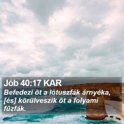 Jób 40:17 KAR Bible Verse Image