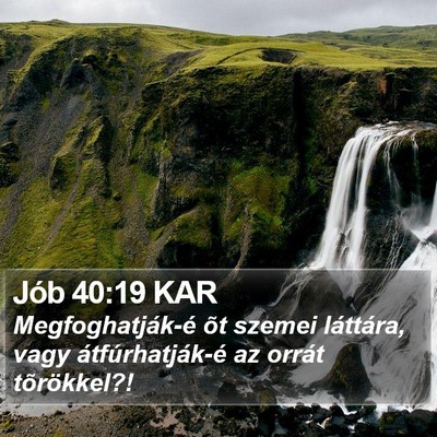 Jób 40:19 KAR Bible Verse Image