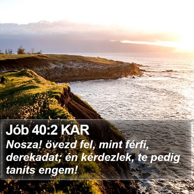 Jób 40:2 KAR Bible Verse Image