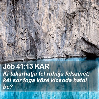 Jób 41:13 KAR Bible Verse Image
