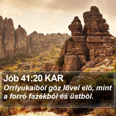 Jób 41:20 KAR Bible Verse Image