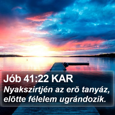 Jób 41:22 KAR Bible Verse Image