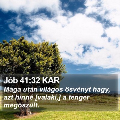Jób 41:32 KAR Bible Verse Image