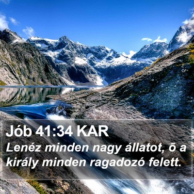 Jób 41:34 KAR Bible Verse Image