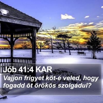 Jób 41:4 KAR Bible Verse Image