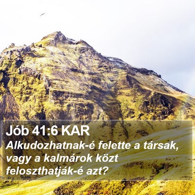 Jób 41:6 KAR Bible Verse Image