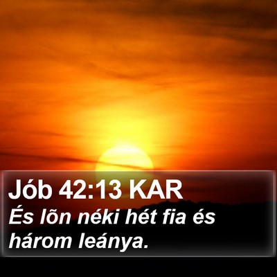 Jób 42:13 KAR Bible Verse Image