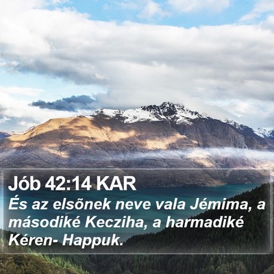Jób 42:14 KAR Bible Verse Image