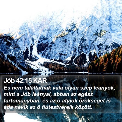 Jób 42:15 KAR Bible Verse Image