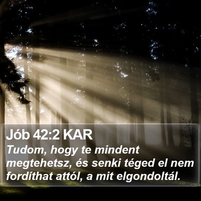 Jób 42:2 KAR Bible Verse Image