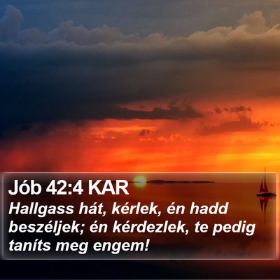 Jób 42:4 KAR Bible Verse Image