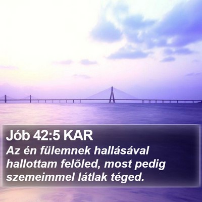 Jób 42:5 KAR Bible Verse Image