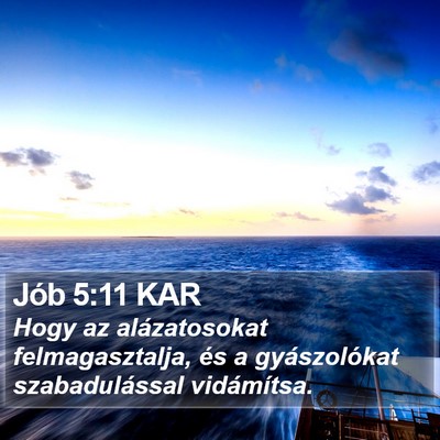 Jób 5:11 KAR Bible Verse Image