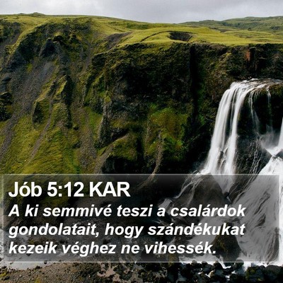 Jób 5:12 KAR Bible Verse Image